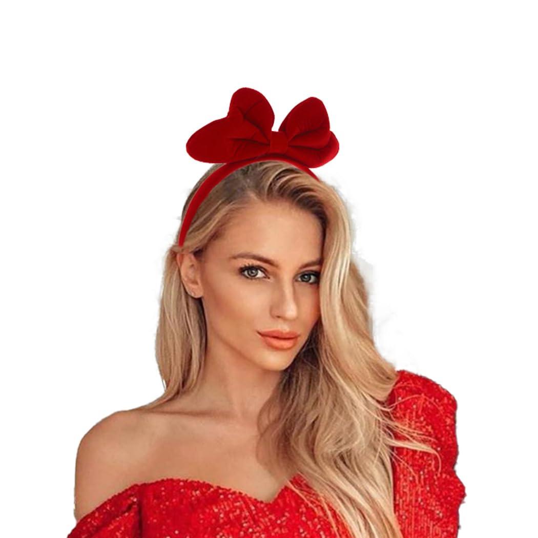 Gangel Gangel Big Bow Headbands Red Bows Headband Large Bow Hairband Bowknot Hair Hoop Birthday Party Costume Hair Accessories for Women