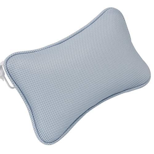 HEALLILY Bathing Pillow Bath Headrest Pillow Non- Slip Sponge Bathtub Pillow with Suction Cups Head Rest Spa Pillow Neck Shoulder Support Cushion for Home Hotel Blue Bath Neck Pillow Bath Neck Pillow