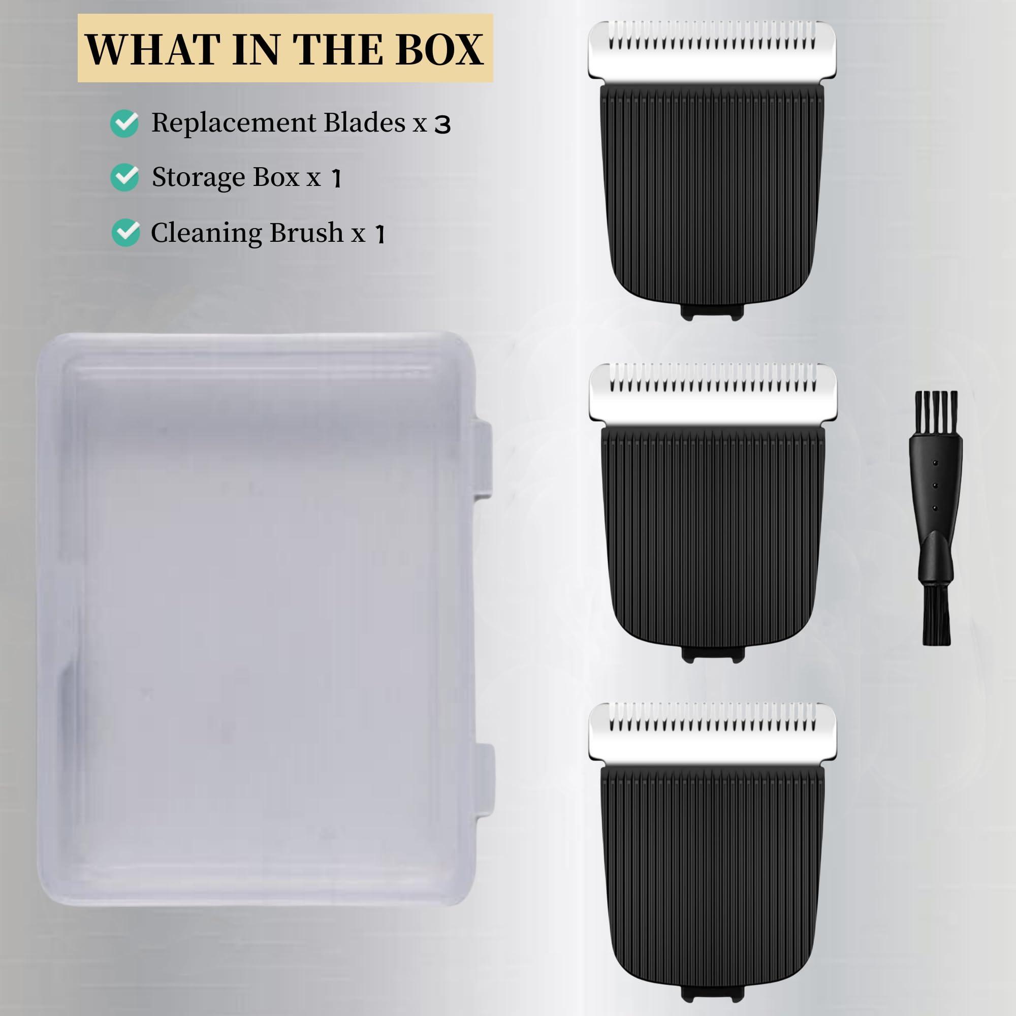 YOUNGPRO Replacement Blades for Manscape Lawn Mower 4.0 3.0 2.0 Trimmer - 3Pack,Ceramic Blades Compatible with Manscaped 3.0 Replacement Blades and Manscaped 2.0 Replacement Blades.