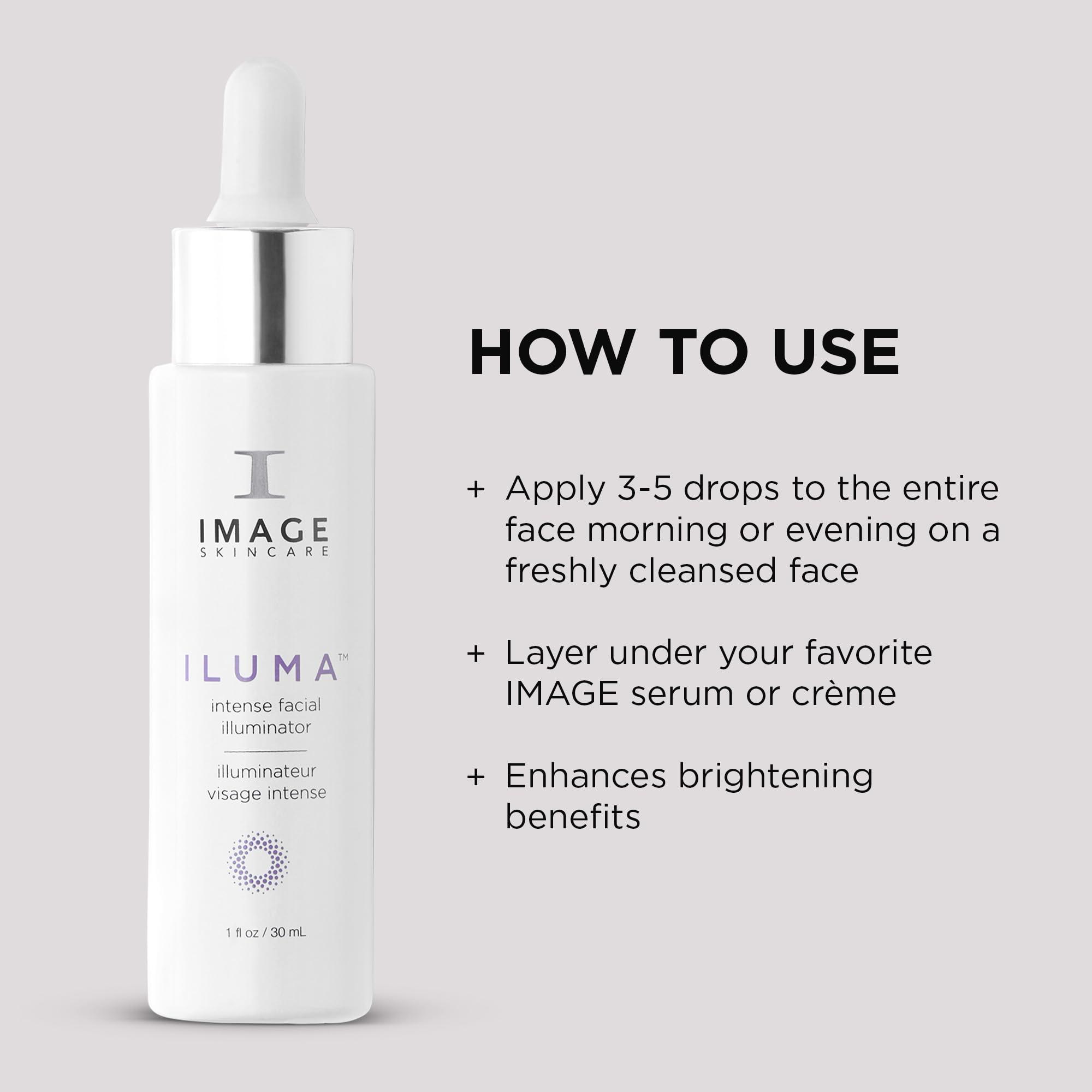 IMAGE Skincare IMAGE Skincare, ILUMA Intense Facial Illuminator, Instantly Visible Brightening Serum and Face Corrector with Vitamin C, 1 fl oz, White