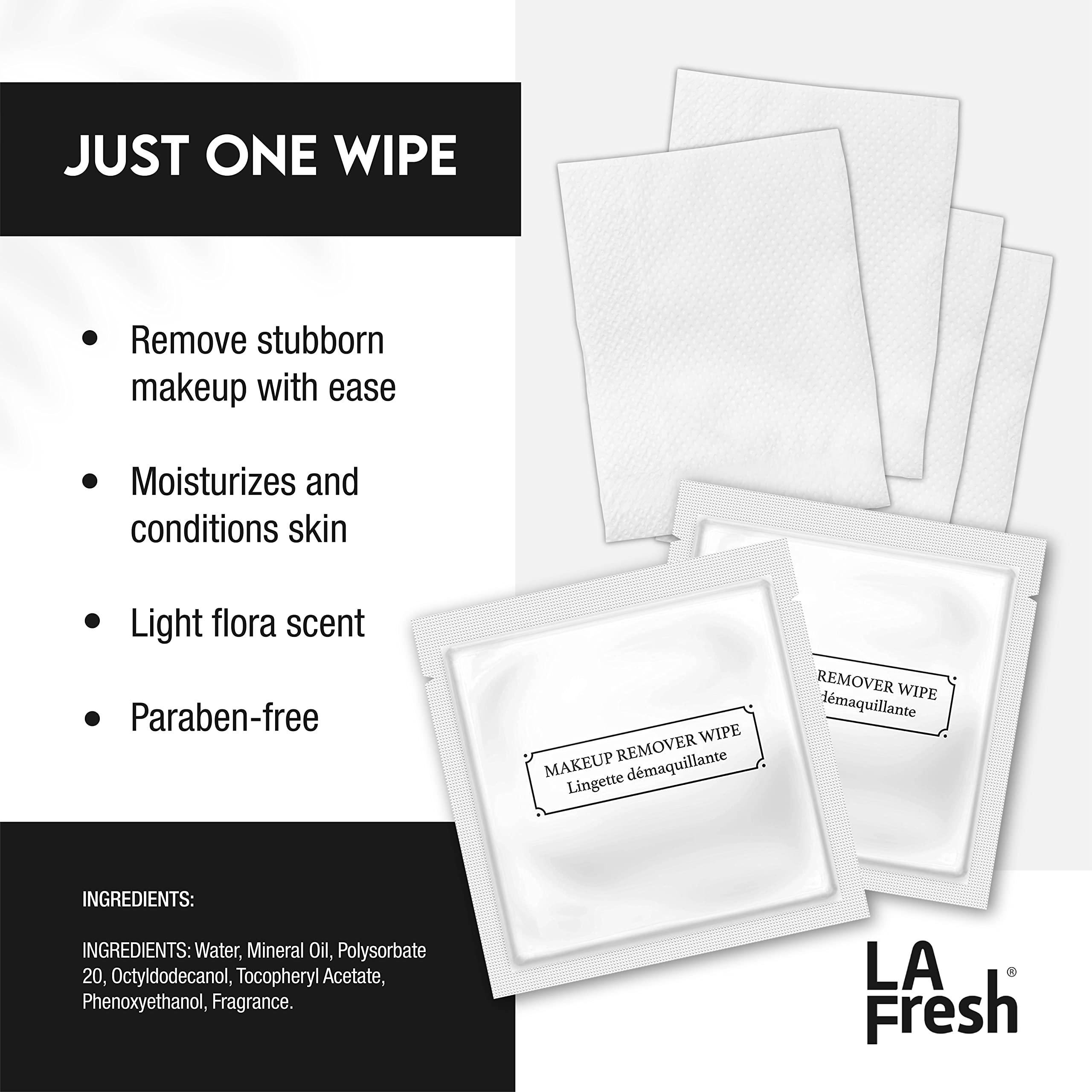 La Fresh La Fresh Hotel Premium Paraben-Free Makeup Remover Wipes - White, With Light Flora Scent 8x6" Wet Wipes - 500 Wipes, Skin Care Travel Essentials