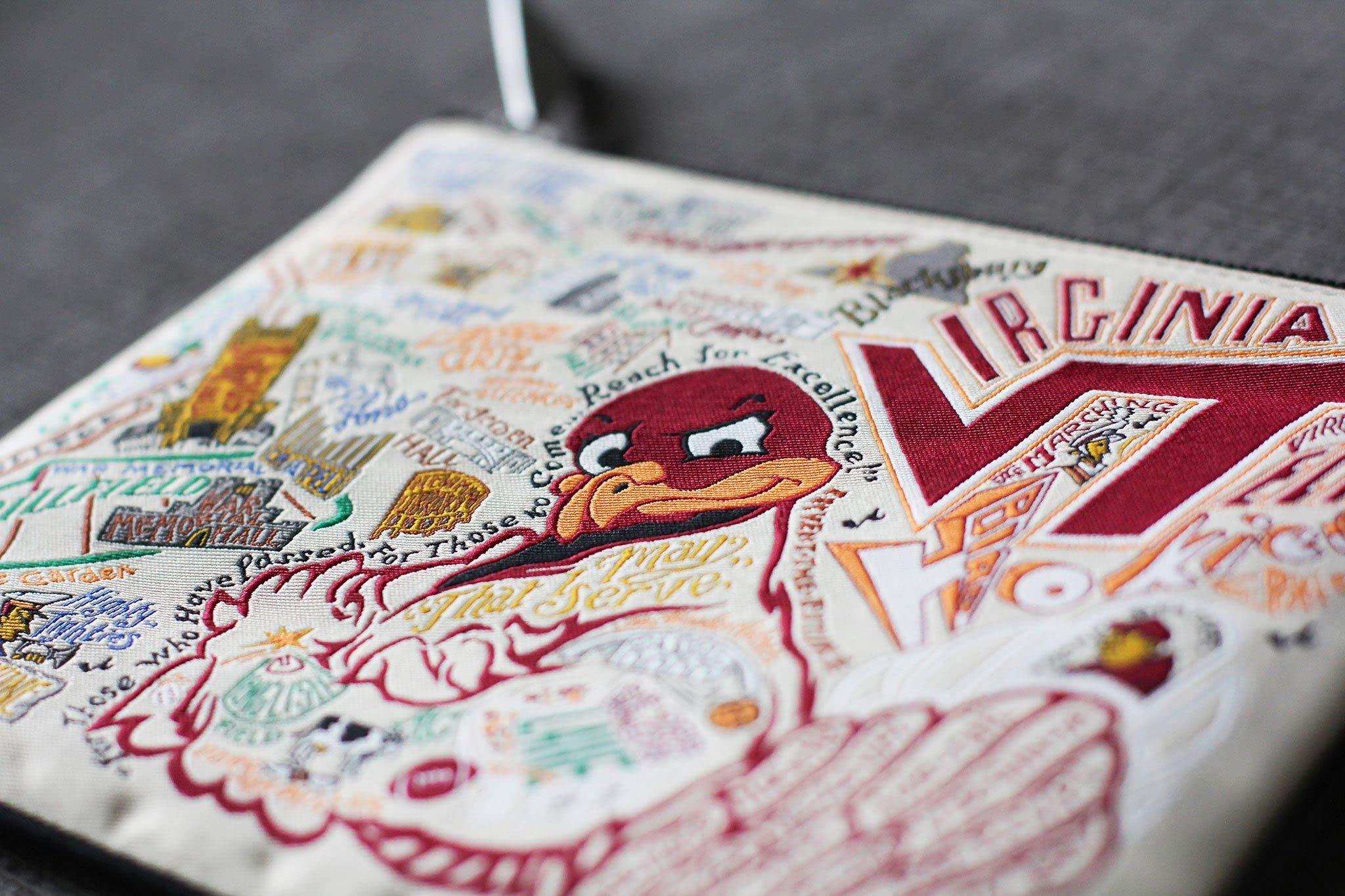 Catstudio catstudio Virginia Tech Collegiate Zipper Pouch Purse | Holds Your Phone, Coins, Makeup & Tech Tools