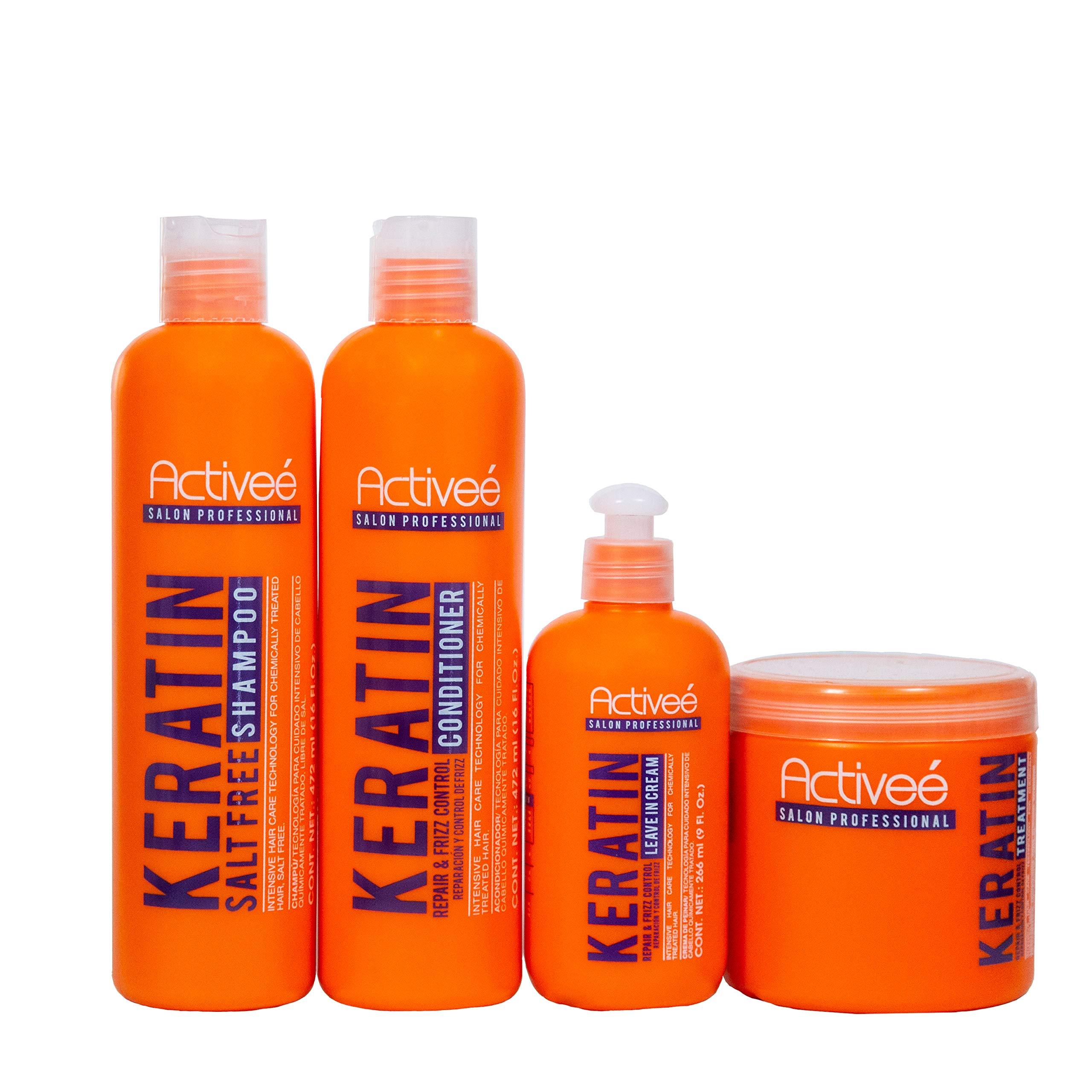 Activee Kit Activeé Keratin | Repairing technology Shampoo, Conditioner, Leave In Cream & Treatment