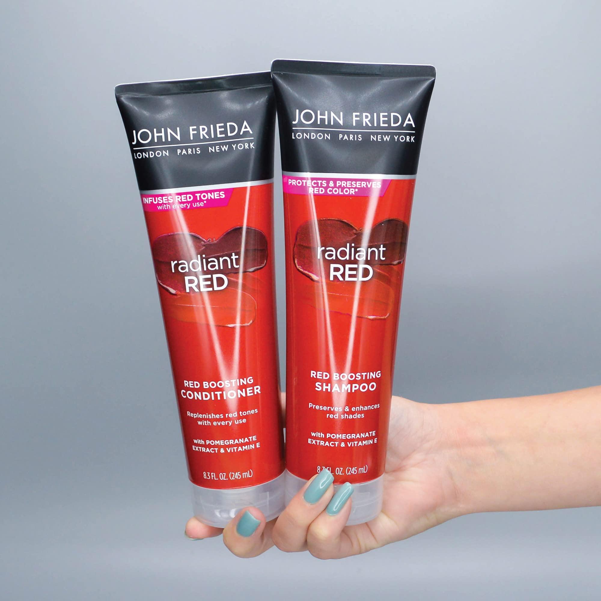 John Frieda John Frieda Radiant Red Red Boosting Shampoo, Daily Shampoo, Helps Enhance Red Hair Shades, 8.3 Ounce, with Pomegranate and Vitamin E