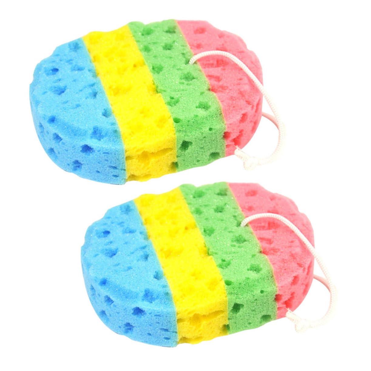 Healeved Healeved 3sets Seaweed Bath Sponge Set Natural Sea Sponge for Bathing Four Color Oval Sponges Body Cleaning and Exfoliating Gentle on Skin Material 2pcs*3