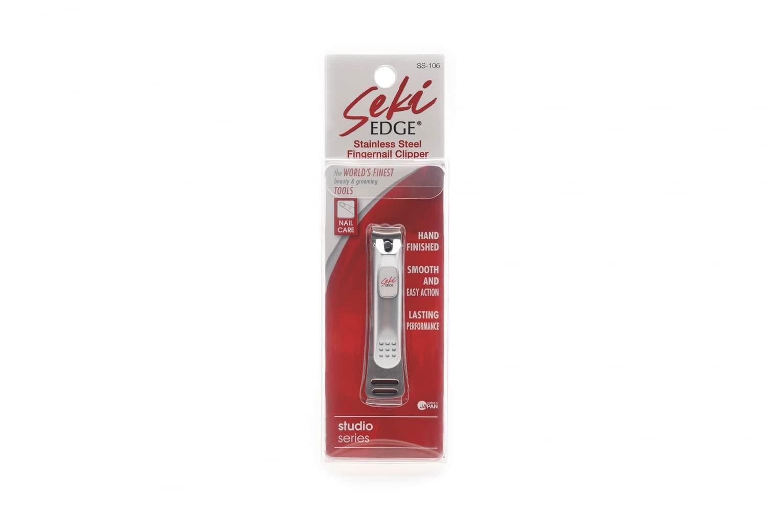 Seki EDGE Seki Edge Nail Clippers (SS-106) - Stainless Steel Fingernail Clippers for Men & Women - Sharp Cutting Edges for Thick Nails - Professional & Home Use - Made in Japan