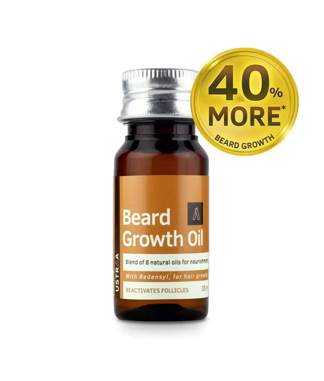 Generic Generic Ustra\'a Beard Growth Oil - 1.18 Fl Oz- More Beard Growth, With Redensyl, 8 Natural Oils including Jojoba Oil, Vitamin E, Nourishment & Strengthening, No Harmful Chemicals, Clear