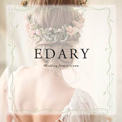 Edary Edary Boho Pink Flower Headband Wedding Wreath Garland Floral Hair Crown Accessories for Women and Girls ?Pink?