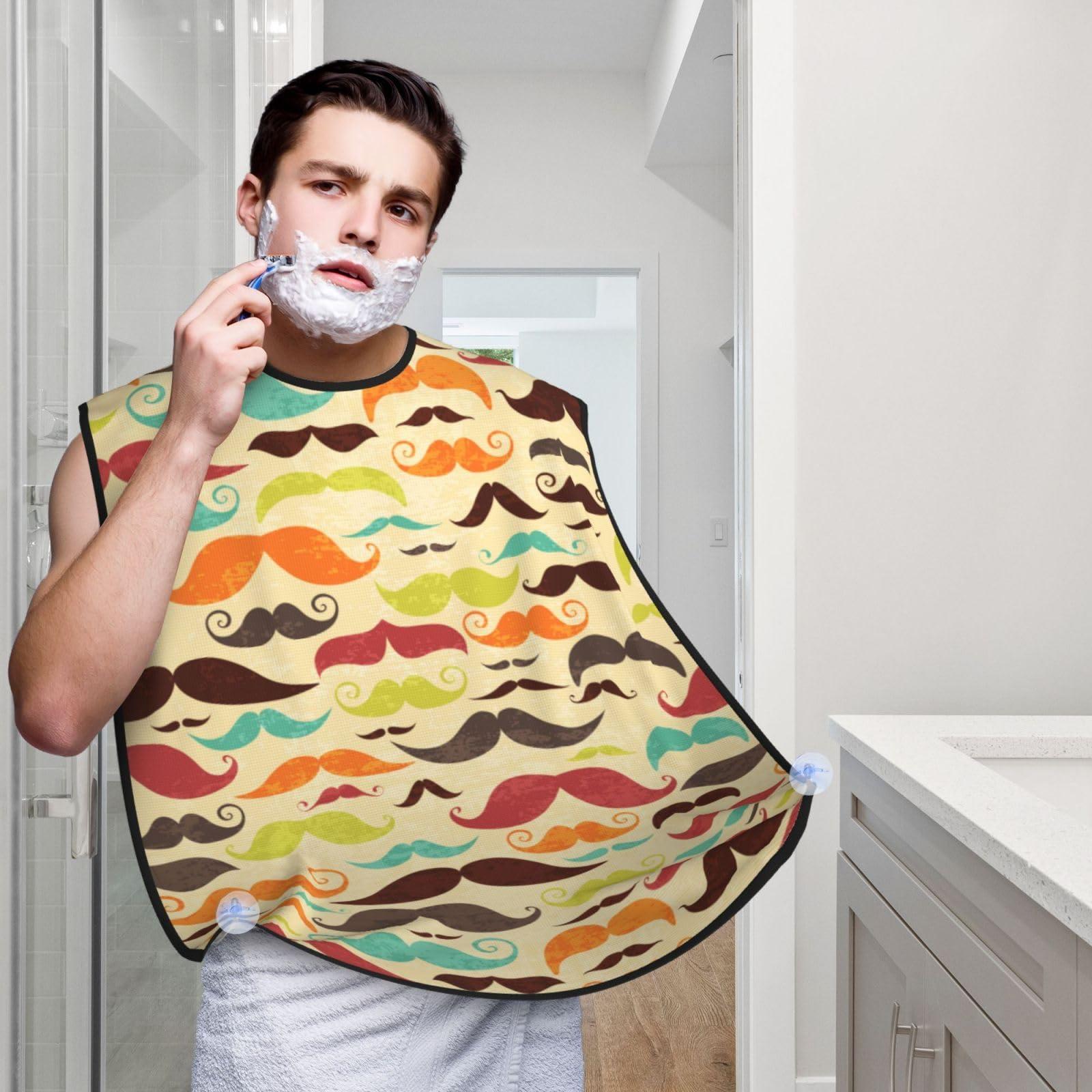 Athjunss Beard Beard Bib Apron, Beard Hair Catcher For Men Shaving, Waterproof With Suction Cups