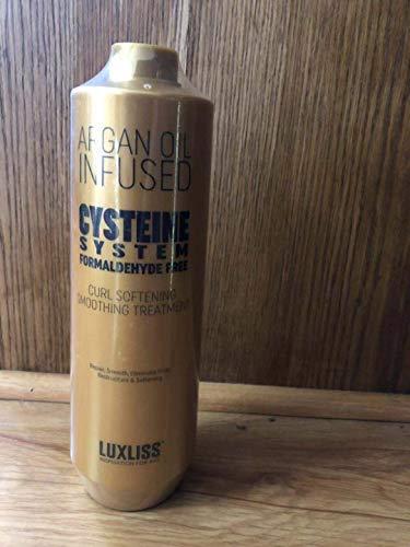 Luxliss Cysteine System Curl Softening Smoothing Treatment and Keratin Daily Care Shampoo & Conditioner 4PCS Set Professional Results Straightens and Smooths Hair Formaldehyde Free 100%Safe