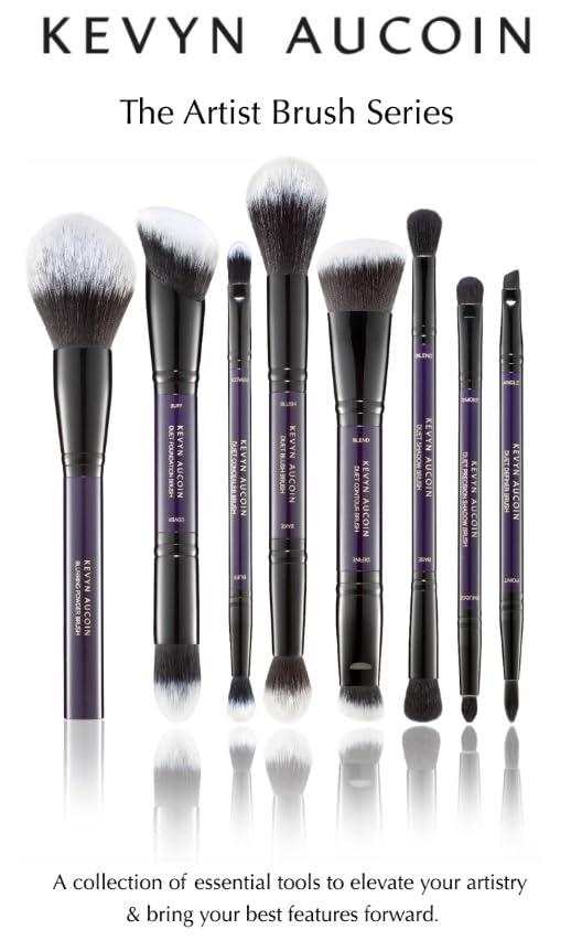 Kevyn Aucoin Kevyn Aucoin Duet Precision Shadow Brush: Dual-ended to fine tune your eye makeup & create effortless smoky eyes. Innovative small, round, dome-tipped SMUDGE and dense, flat-shape, tapered SMOKE ends.