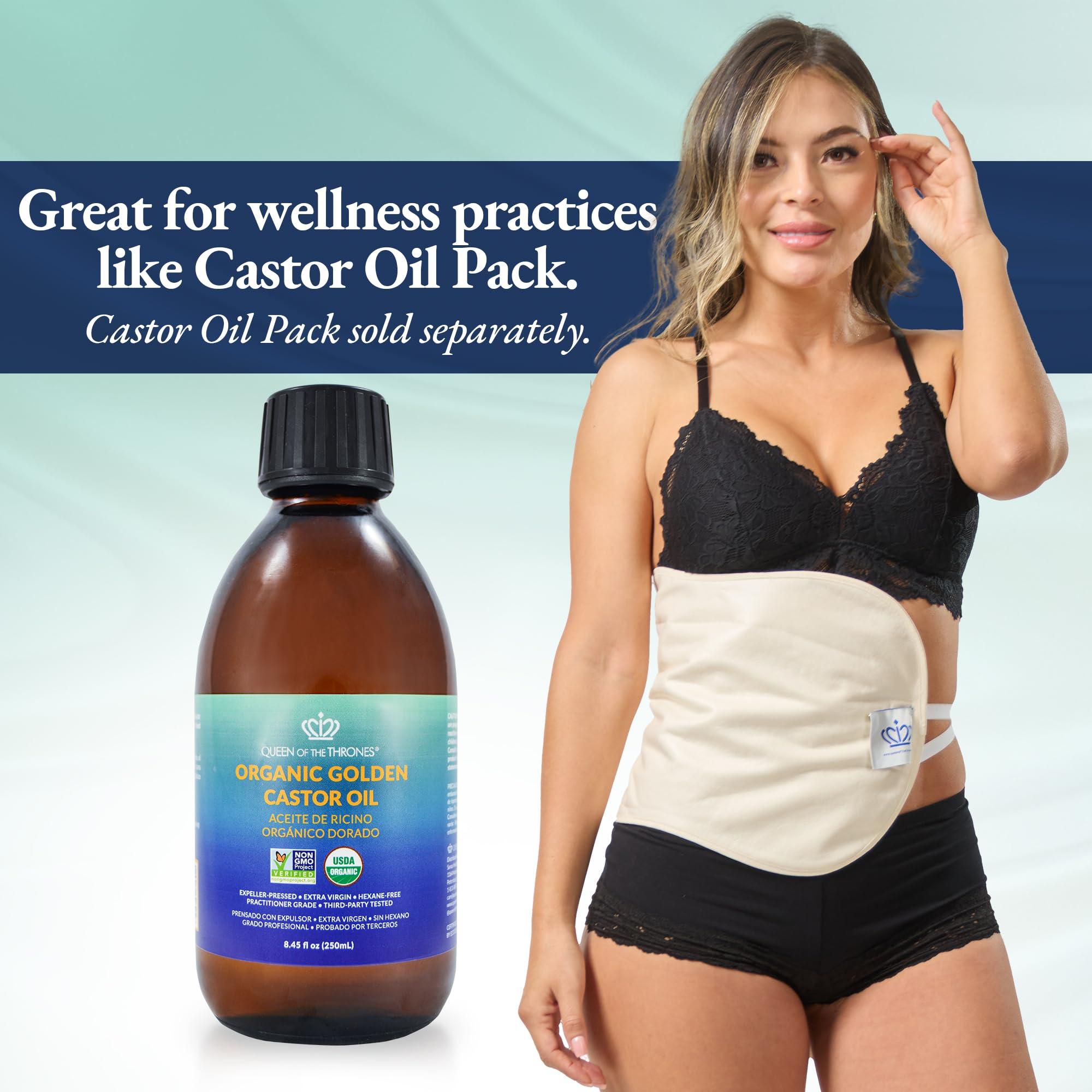 QUEEN OF THE THRONES QUEEN OF THE THRONES Organic Golden Castor Oil | 100% Pure for Hair, Skin, Nails, Brows & Lashes | Hexane-Free | USDA Certified [8.4oz (250ml)]