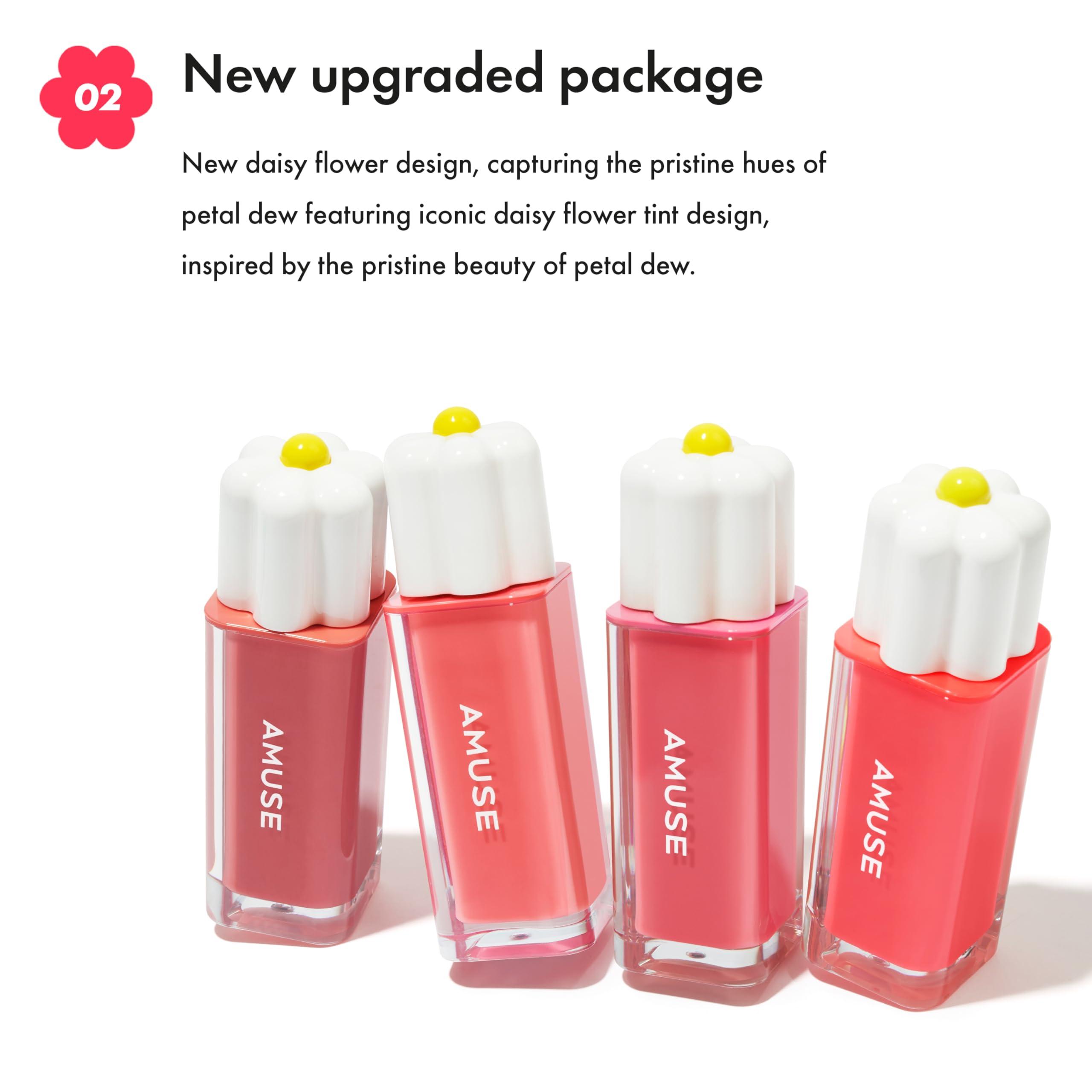 Amuse Amuse SEOUL Daisy Flower Dew Tint 08 AMETHYST | 35% High-moisture Water Tint, Long-lasting, Vitamin E Acetate, Moisturizing, No Peel Off, Lip Treatment, Non Sticky, Korean Lip Tint for Dry Lips