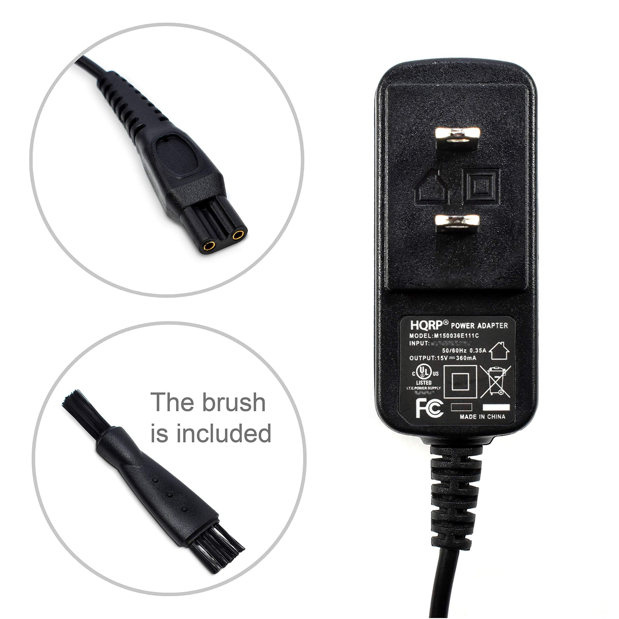 HQRP HQRP 15V AC Adapter Compatible with Philips Norelco 3100 3500 9000 9700 Series, S9721 AT811 7885XL 7886XL 8020X 8040X 8060X 8138XL 8867XL 8880XL 8881XL 8883XL 8890XL MG5750 BG2034 Shaver Charger