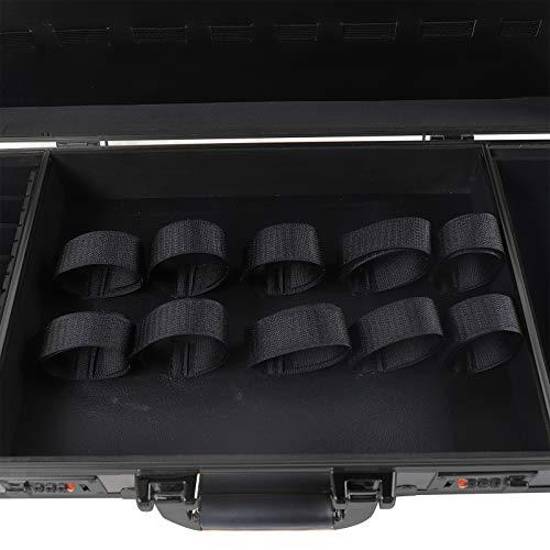 Futchoy Professional Barber Case for Barber Tools,Portable Barber Suitcase,Traveling Case Barber Tool Organizer,for Clippers,Trimmers,Shears and Combs Styling Tools Storage (Full Black;Style C)