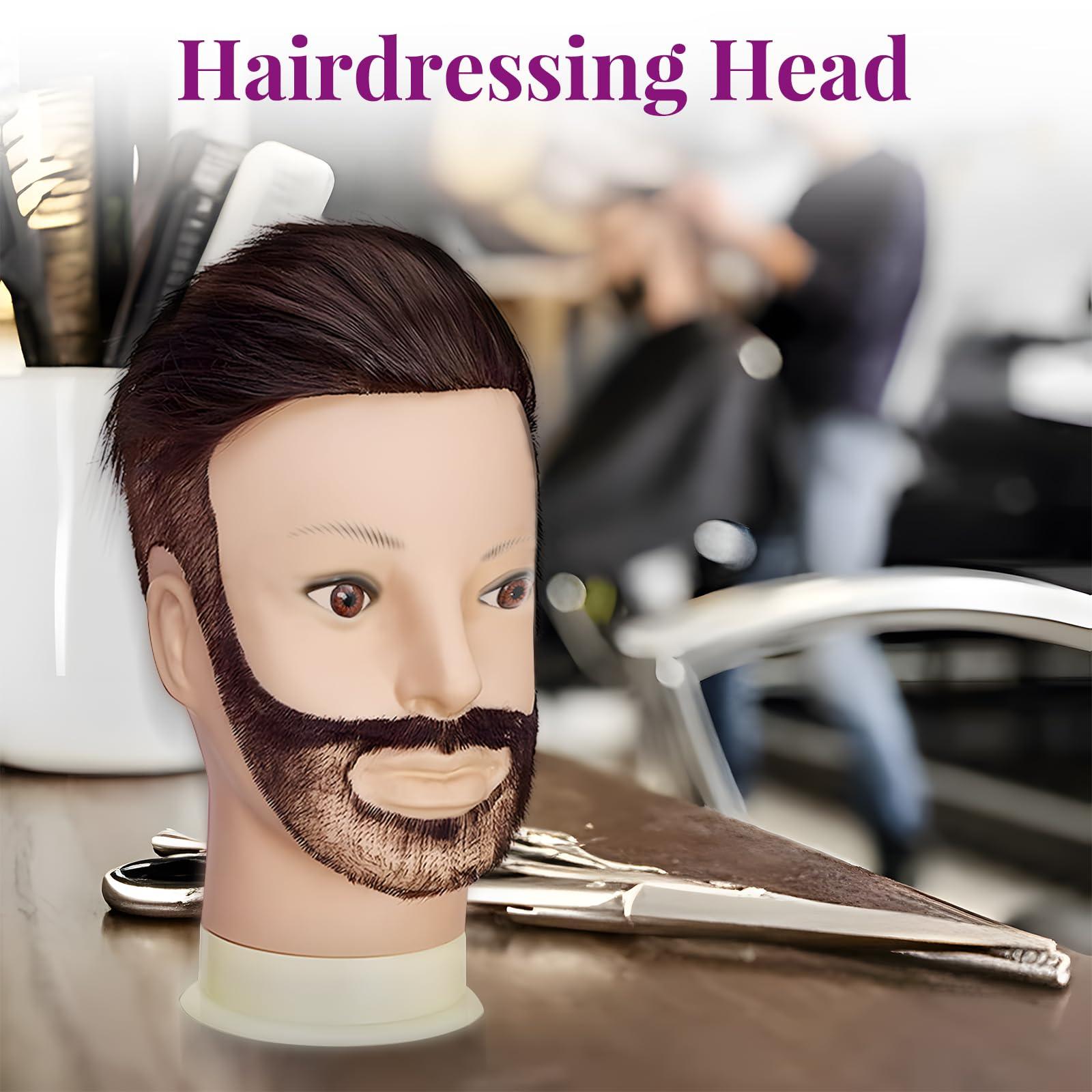 Neverland Beauty & Health Male Mannequin Head with Hair,10\" Barber Hair Mannequin Head,Cosmetology Hairdresser Training Doll Manikin Head for Hair Styling and Practice