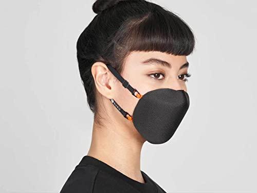 Masuku Masuku One Face Mask | Black Smooth | Nano-Fibre Filtration | High Performance Face Covering | Medium