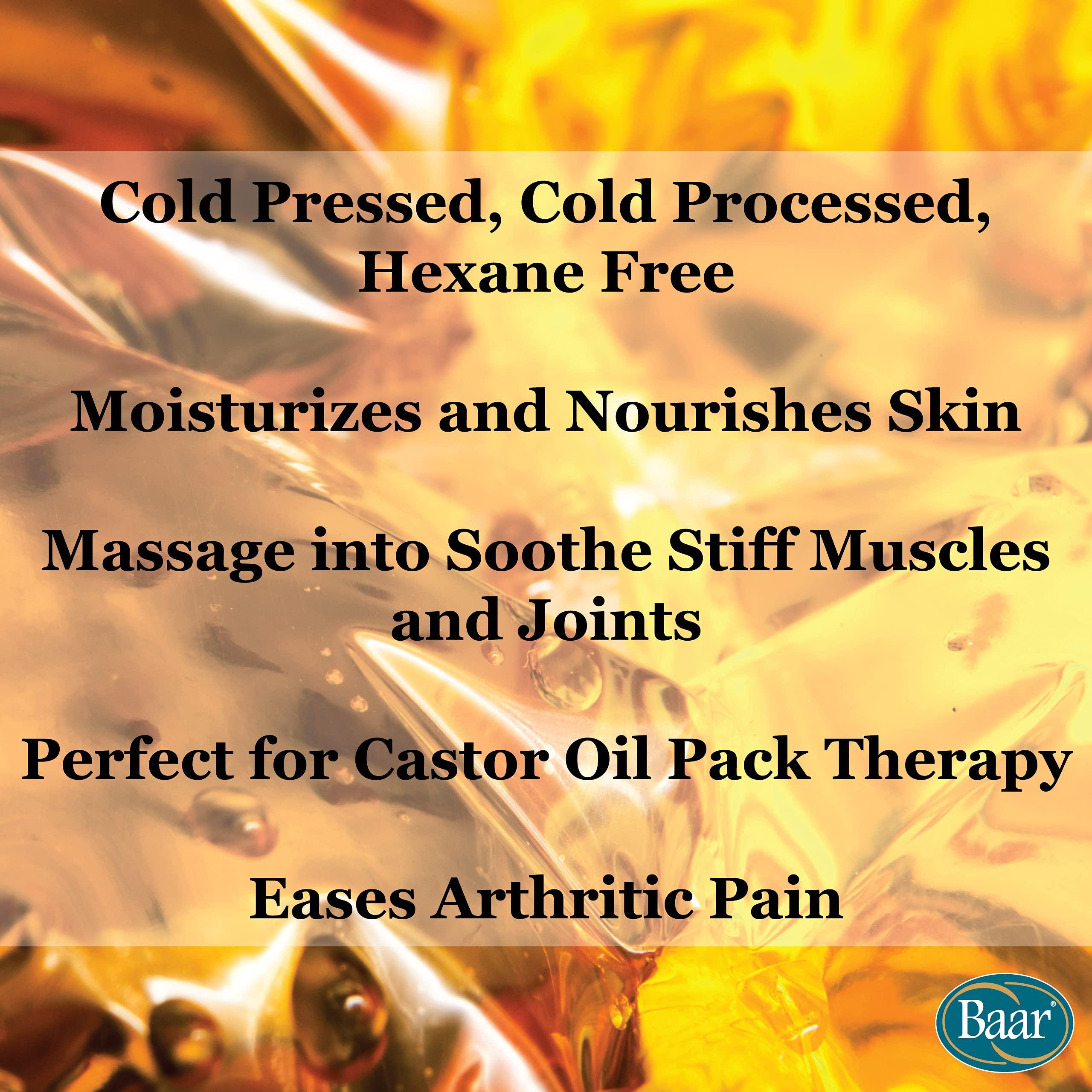 Baar Baar Cold-Pressed, Cold-Processed, Hexane Free Castor Oil, 32 Ounces