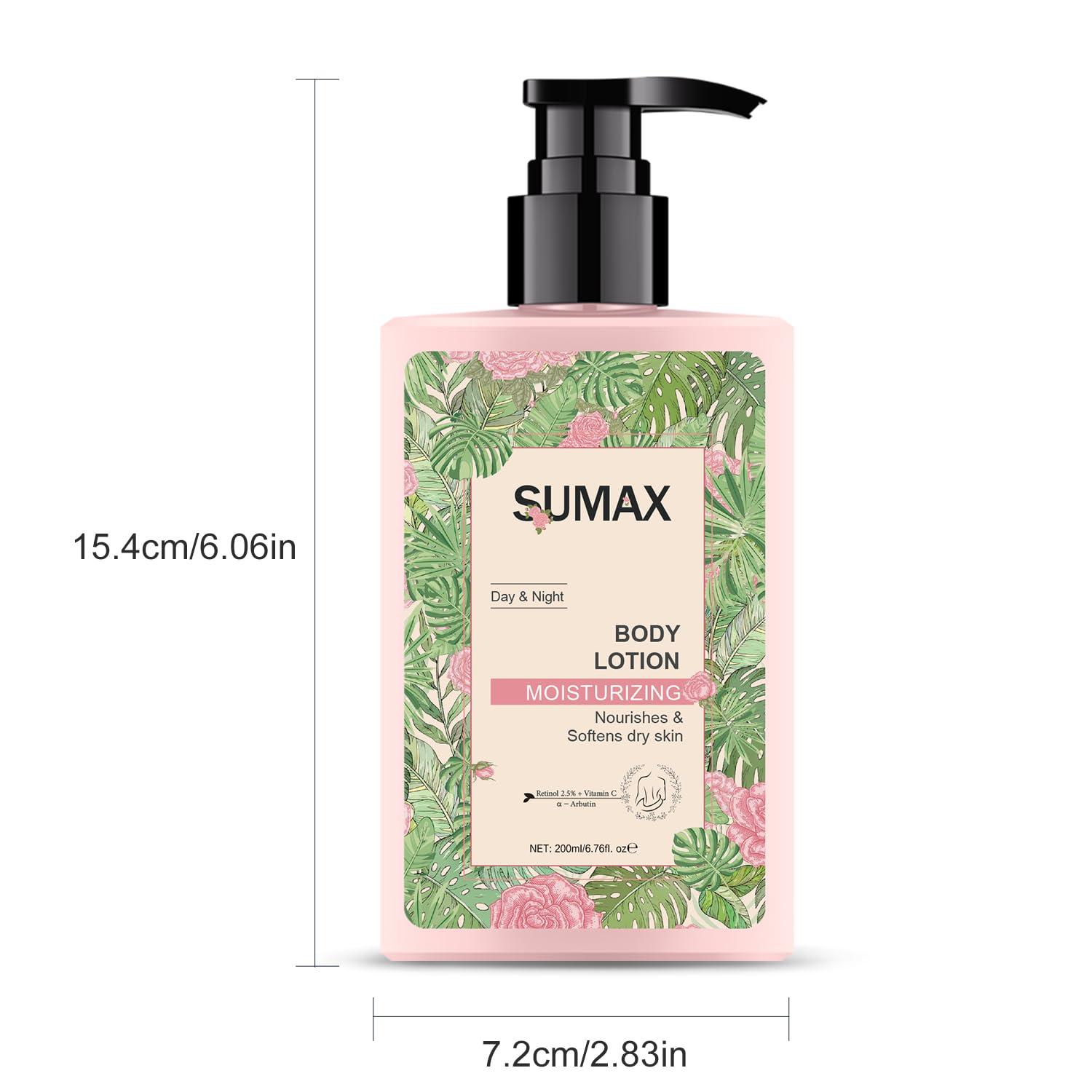 Sumax Sumax Body Moisturizer Lotion Natural Formula Fast Absorption Nourishing & Moisturizing Body Lotion Prevent & Repair Dry Skin for Women and Men