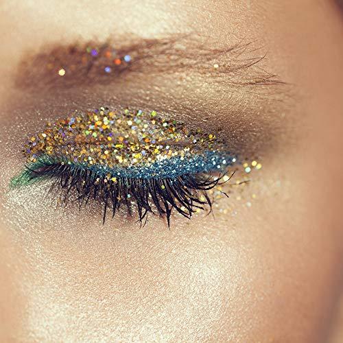 Hemway Hemway Eco Friendly Biodegradable Glitter 100g / 3.5oz Bio Cosmetic Safe Sparkle Vegan for Face, Eyeshadow, Body, Hair, Nail and Festival Makeup, Craft - Extra Chunky (1/24" 0.040" 1mm) - Gold