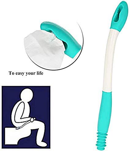 QMZDXH QMZDXH Toilet Bottom Aids Tools, Bottom Buddy Wiping Aid, 15" Personal Hygiene Wand, Butt Cleaner for Disabled, Toilet Paper Tissue Grip Self Wipe Aid Helper