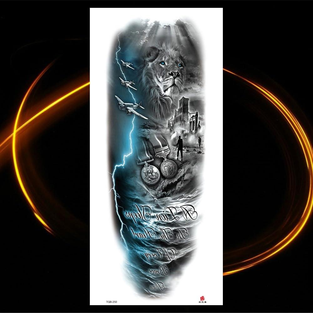 TTHUONG THATHU 3D Ares Warrior Big Arm Temporary Tattoos For Women Girl Men Large Legs Waterproof Mars God Tattoo Sticker Paper