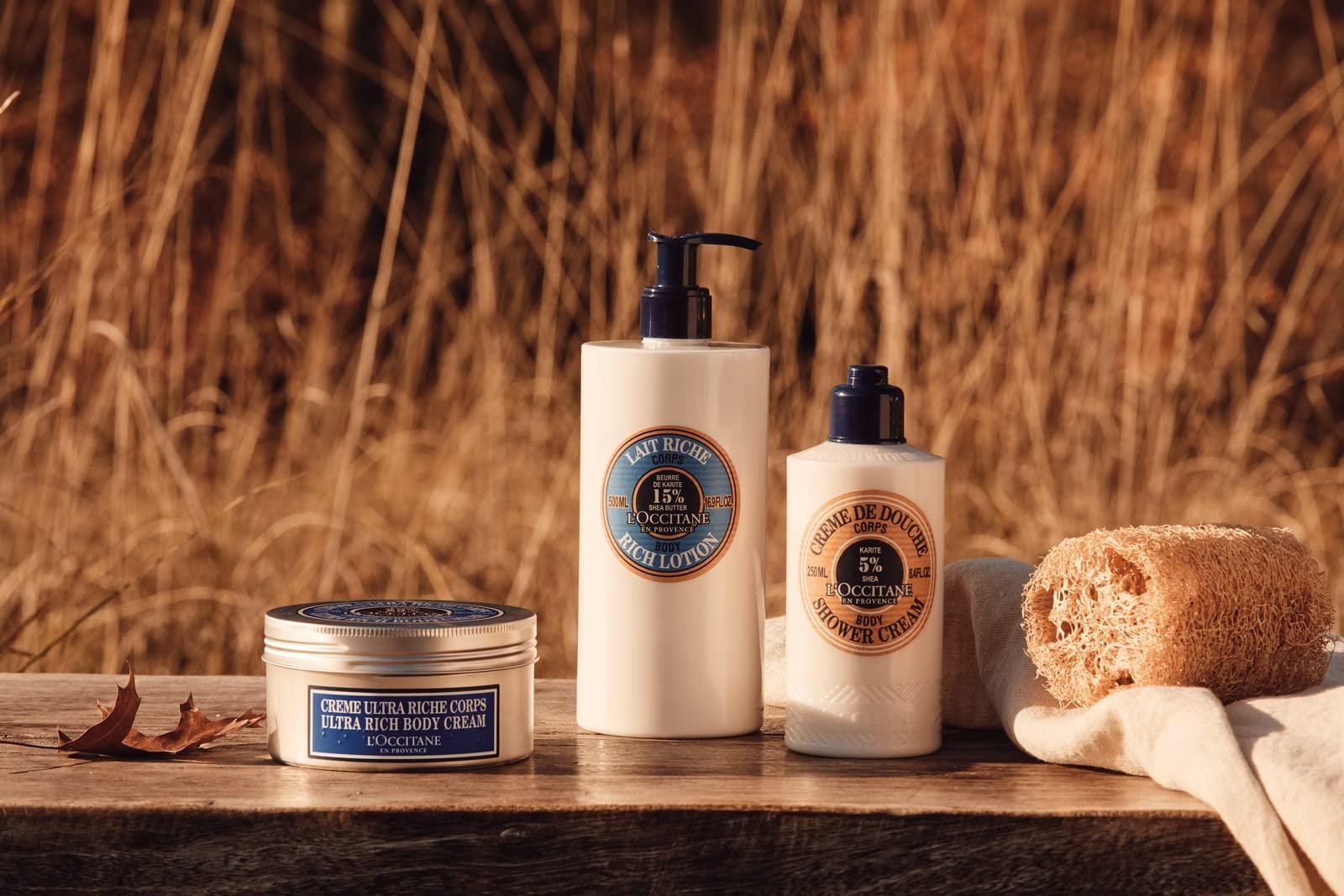 L'Occitane L'Occitane Moisturizing 15% Shea Butter Body Rich Lotion | Nourish and comfort | Protects skin from dryness | 16.9 Fl Oz