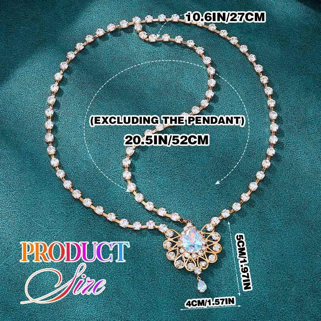 Catery Catery Head Chain Jewelry Crystal Hair Chains Boho Headpiece Pendant Head Chain Hair Jewelry Hair Accessories for Women and Girls (Gold)