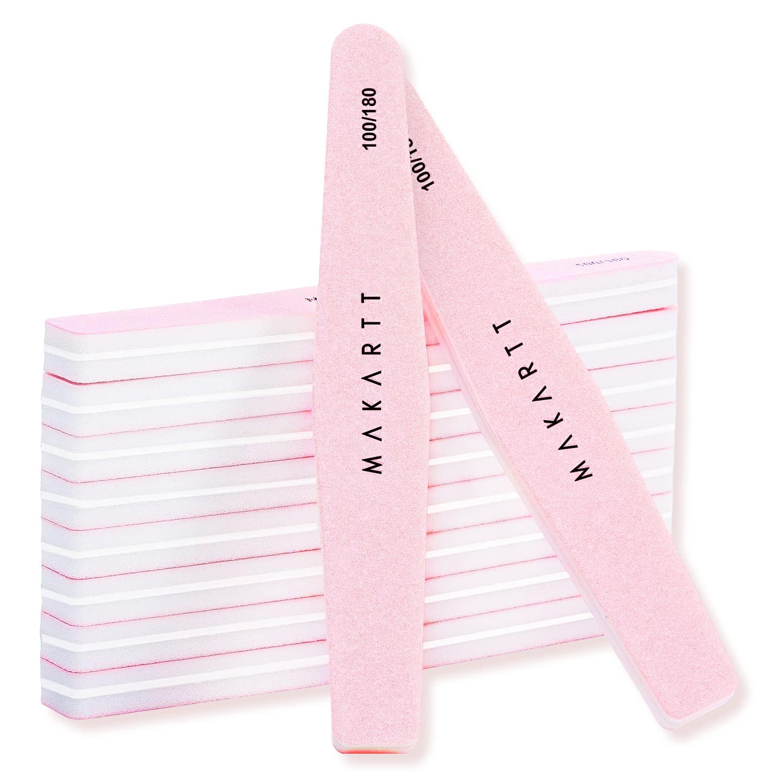 Makartt Makartt 504Pcs Soft Gel Full Cover Tips, Almond Stiletto False Nail Tips Press on Nails Bundle with Makartt Nail Buffer Block Nail Prep Sponge Nail Files 100/180 Grit