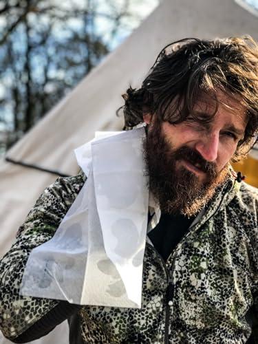 S SHOWER POUCH Shower Pouch XL (2' x 1') Bathing Body Wipes for Adults Aloe-Infused Heatable & Reusable Bath Wipes for Camping, Travel, Outdoor (10 Pack) Cucumber Scent