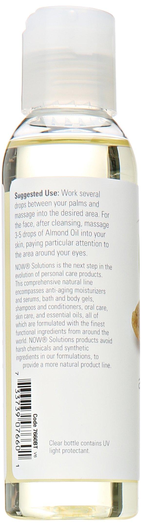 HSKLOCK NOW Solutions, Sweet Almond Oil, 100% Pure Moisturizing Oil, Promotes Healthy-Looking Skin, Unscented Oil, 4-Ounce
