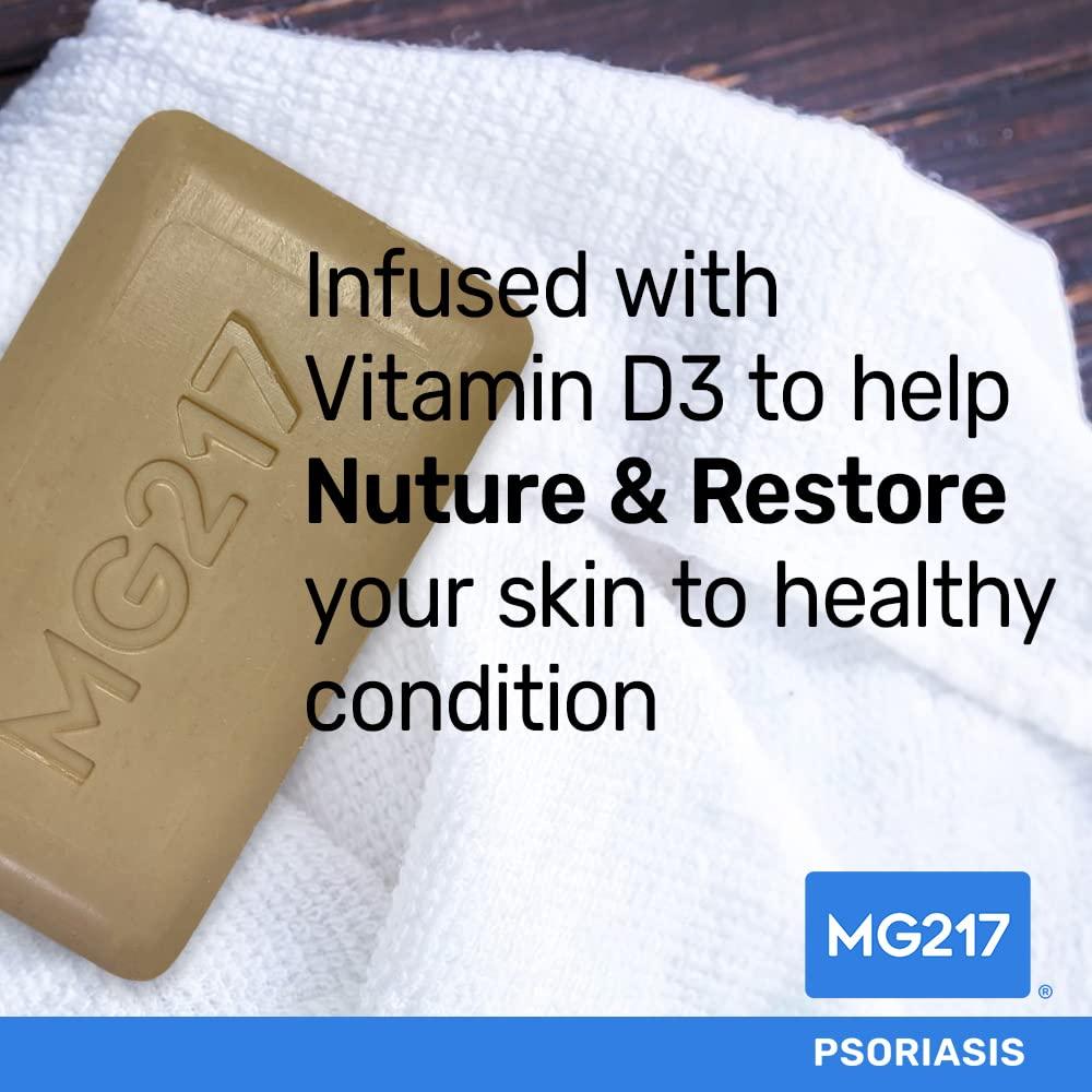 MG217 MG217 Psoriasis Dead Sea Exfoliating Bar Soap, Heal & Condition with Dead Sea Salt, Bee Propolis, Vitamin D3 for Psoriasis Skincare, 5oz (Pack of 2)