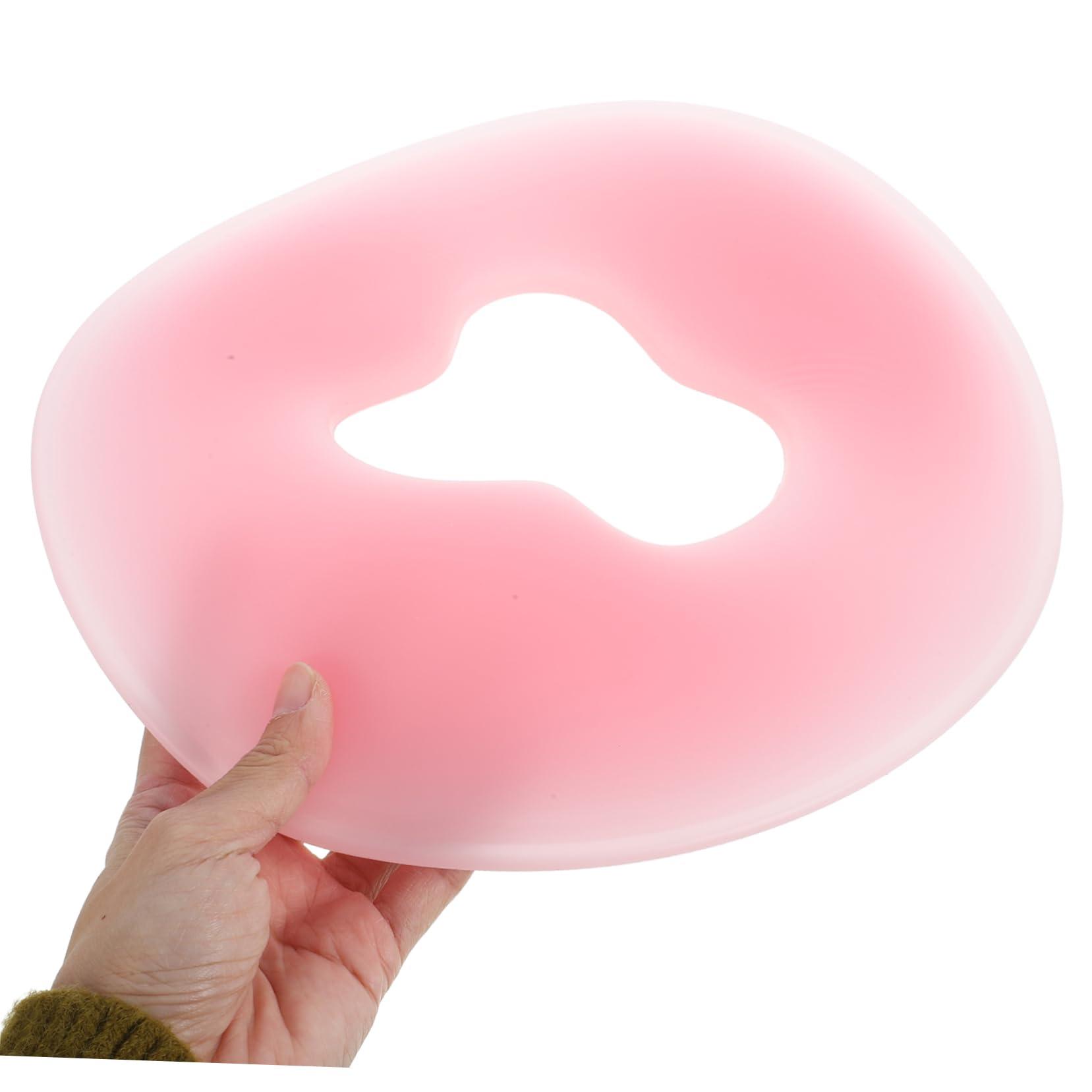 Angoily Angoily Beauty Salon Silicone Pillow Pillows Sleeper Massage Facial Cradle Covers And Neck Massage Face Low Profile Pillow Wrinkle Foldable Massage Bed Headrest Massager Natural Latex Pink