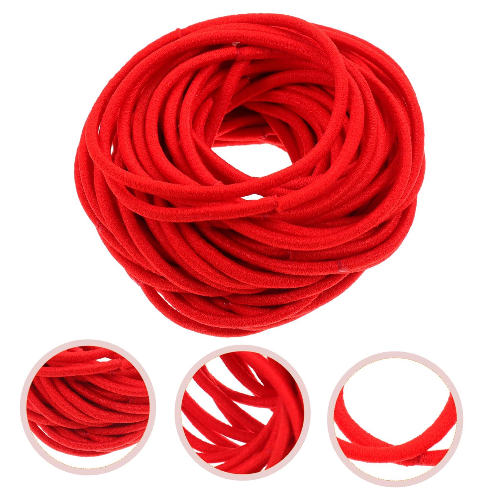 BELLIFFY BELLIFFY 100pcs Thin Hair Band Hair Bands Red Ponytail Holders Soft Ponytail Holders Bulk Hair Ties Mini Hair Ties Soft Elastic Bands Elastic Hair Rope Hair Coils Red Hair Bobbles Nylon