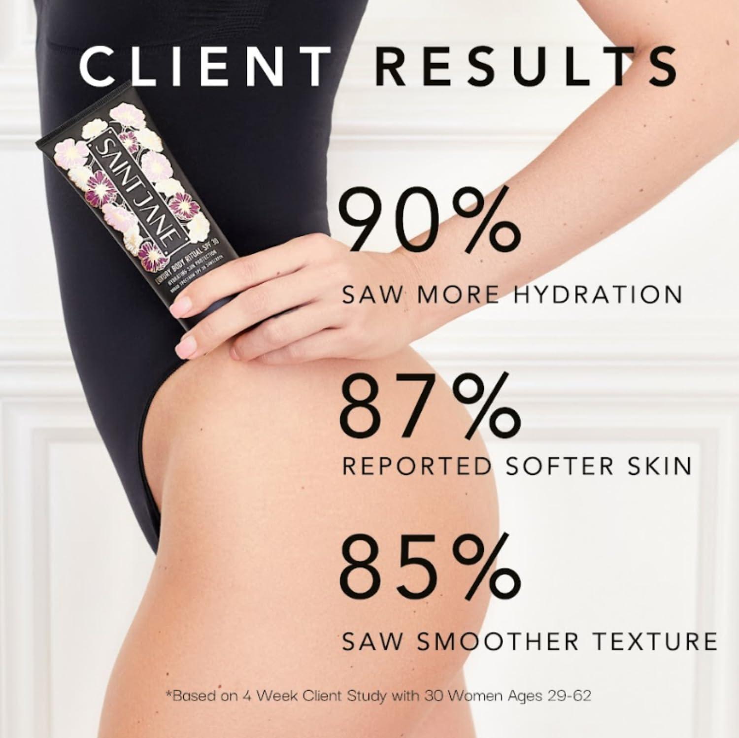 SAINT JANE SAINT JANE - Body Sun Ritual - Skin Smoothing SPF 30 Mineral Sunscreen | Luxury, Floral-Infused, Clean Skincare (4 oz | 120 ml)