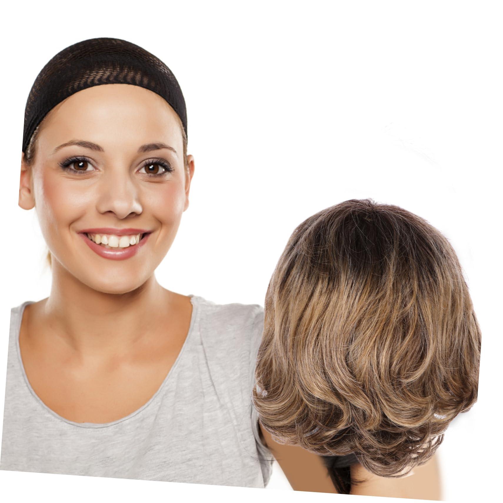 Housoutil Housoutil 2pcs Women\'s Short Curly Wig Pixie Wig Short Wigs for Women Hair Wig for Women Wigs for White Women Party Wigs for Women Wigs for Women Human Hair Short Wig for Women Woman Yellow