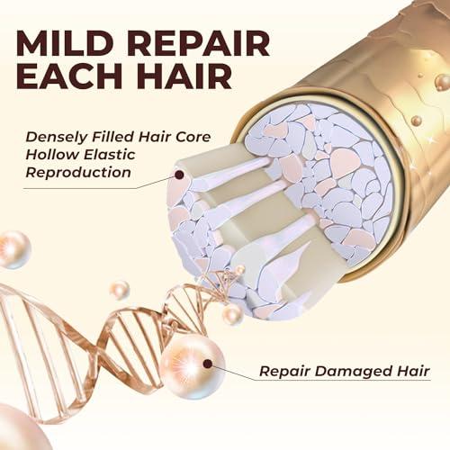 GNJOY GNJOY Collagen Hair Mask, Collagen Hair Treatment, Deep Repair Conditioning Hair Mask, Collagen Hair Mask Essence for Dry Damaged Hair-16.9oz/500ml