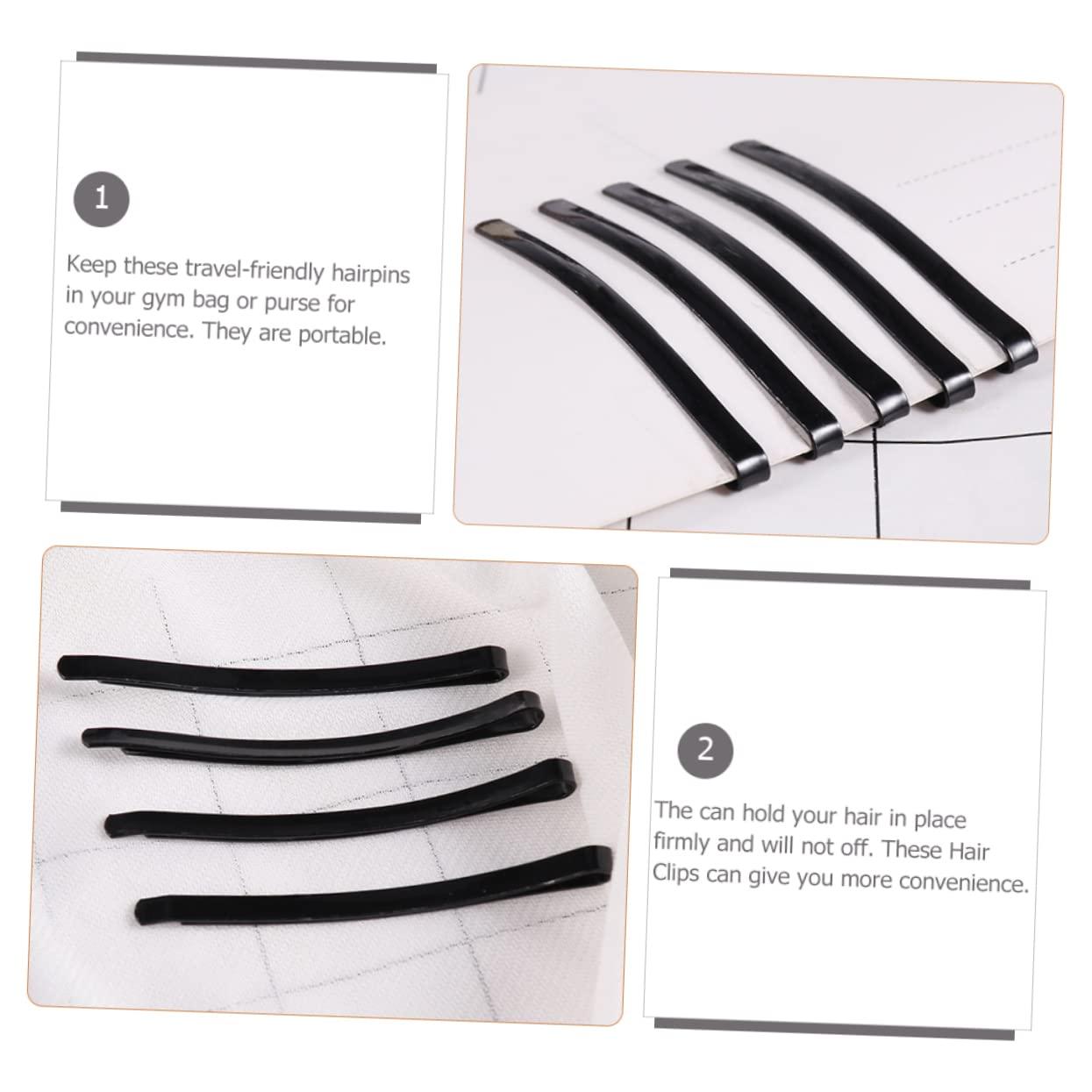 NOLITOY NOLITOY 100 Pcs Side Clip Hair Clip Black Hair Pin Rhinestone Hair Barrettes Fancy Hair Clips Hair Accessory Materials Roller Letter Hair Pins Accessories Black Slides Chiffon Bridal Metal