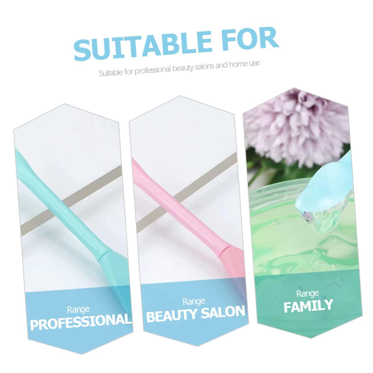 IWOWHERO IWOWHERO Facial Mask Brush Set of 10 Silicone Mud Mask Professional and Decorative Pink Blue