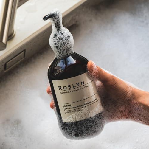 ROSLYN ROSLYN Aromatic Hand Wash, Scented Liquid Hand Soap, Pack of 1, 16.9 fl oz, Hinoki, 100% Vegan