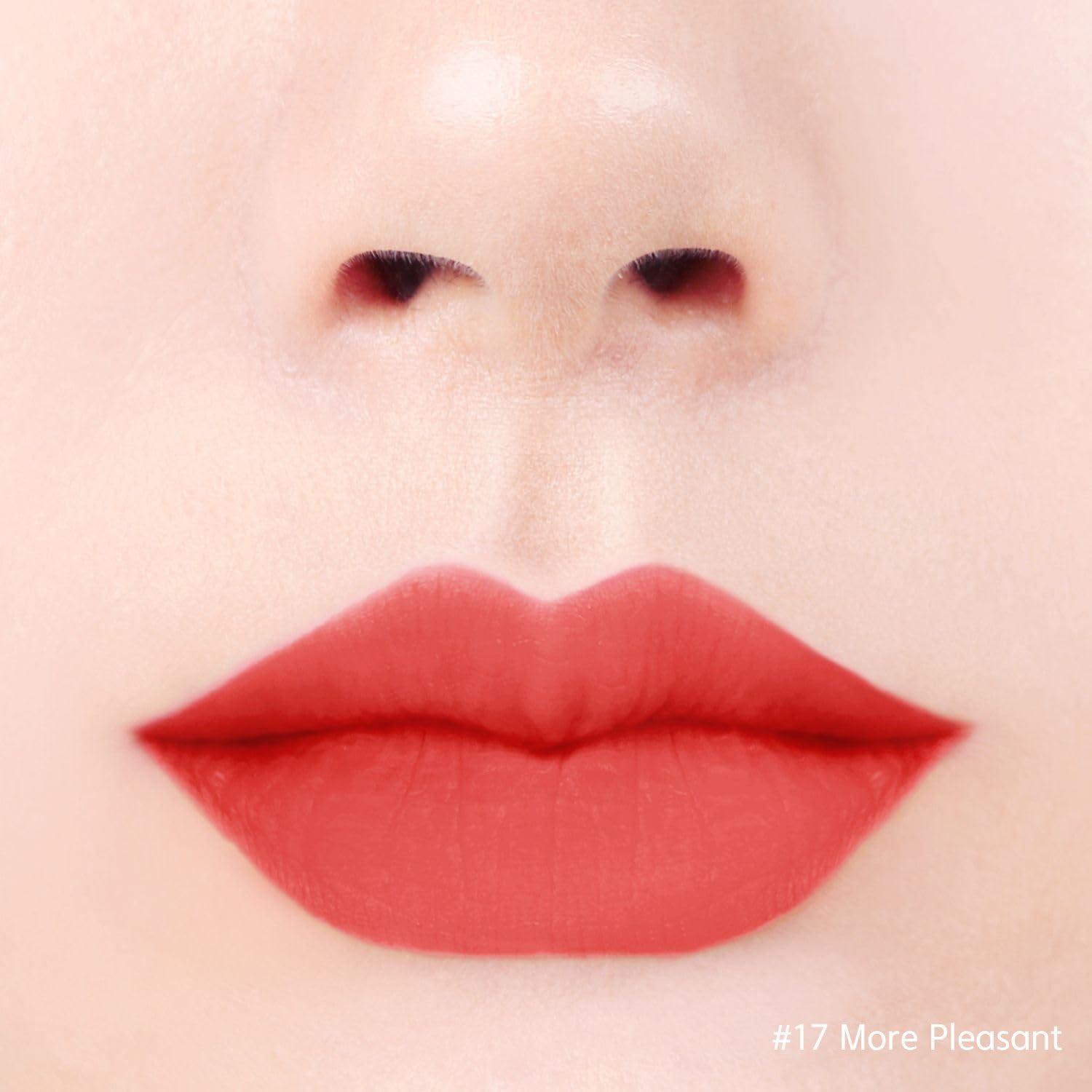 BBI@ BBIA BBIA Last Velvet Lip Tint - Soft & Creamy Matte Finish Lip Stain, Blur Effect with Velvety Texture, Long-Lasting, High Pigment, Lightweight, Non-Drying, Korean Lip Makeup (17 MORE PLEASANT)