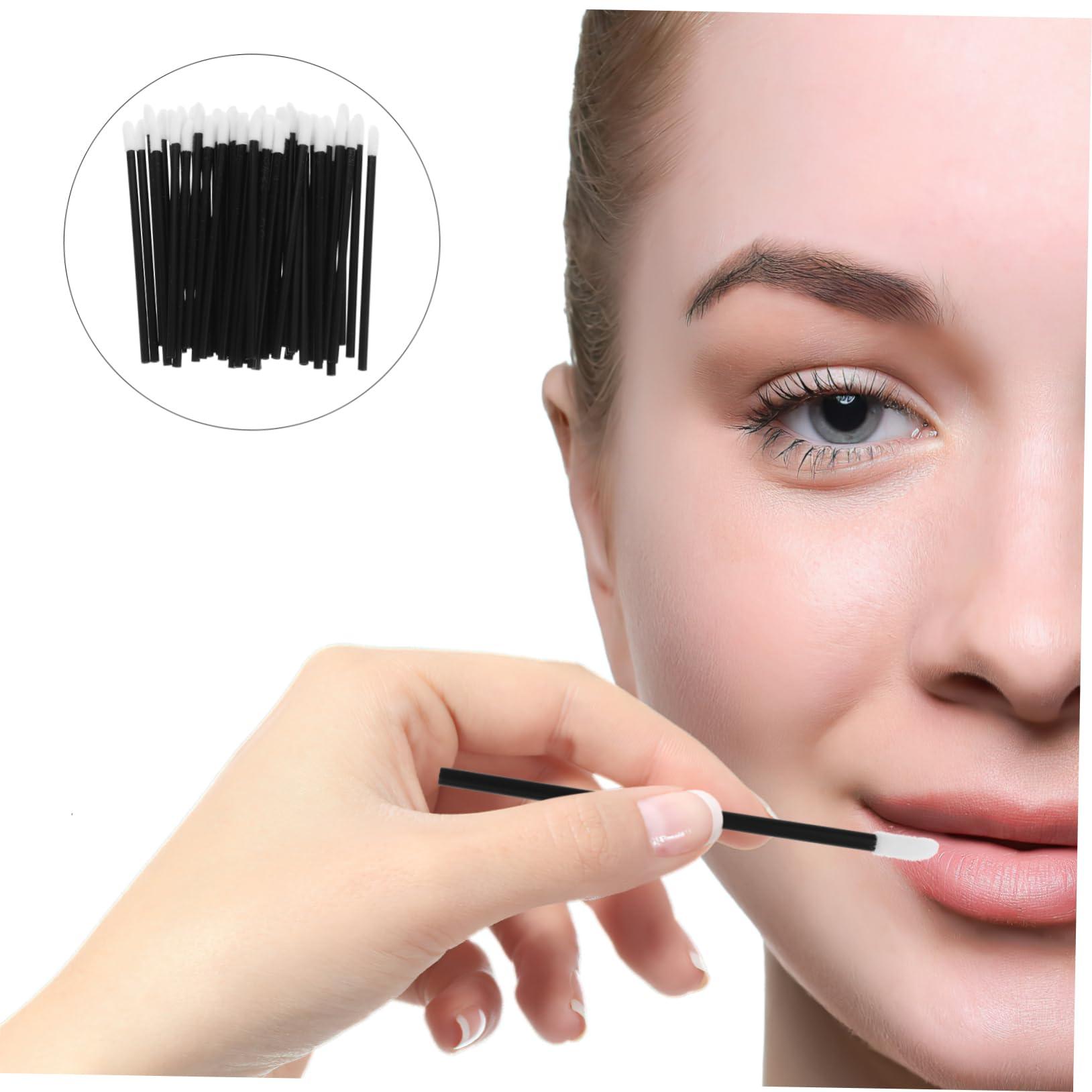 OHPHCALL OHPHCALL 200Pcs Hollow Disposable Lip Brush Applicator Tool for Lipstick Lip Gloss and Lip Mask Portable Makeup Brushes for Precise Lip Application