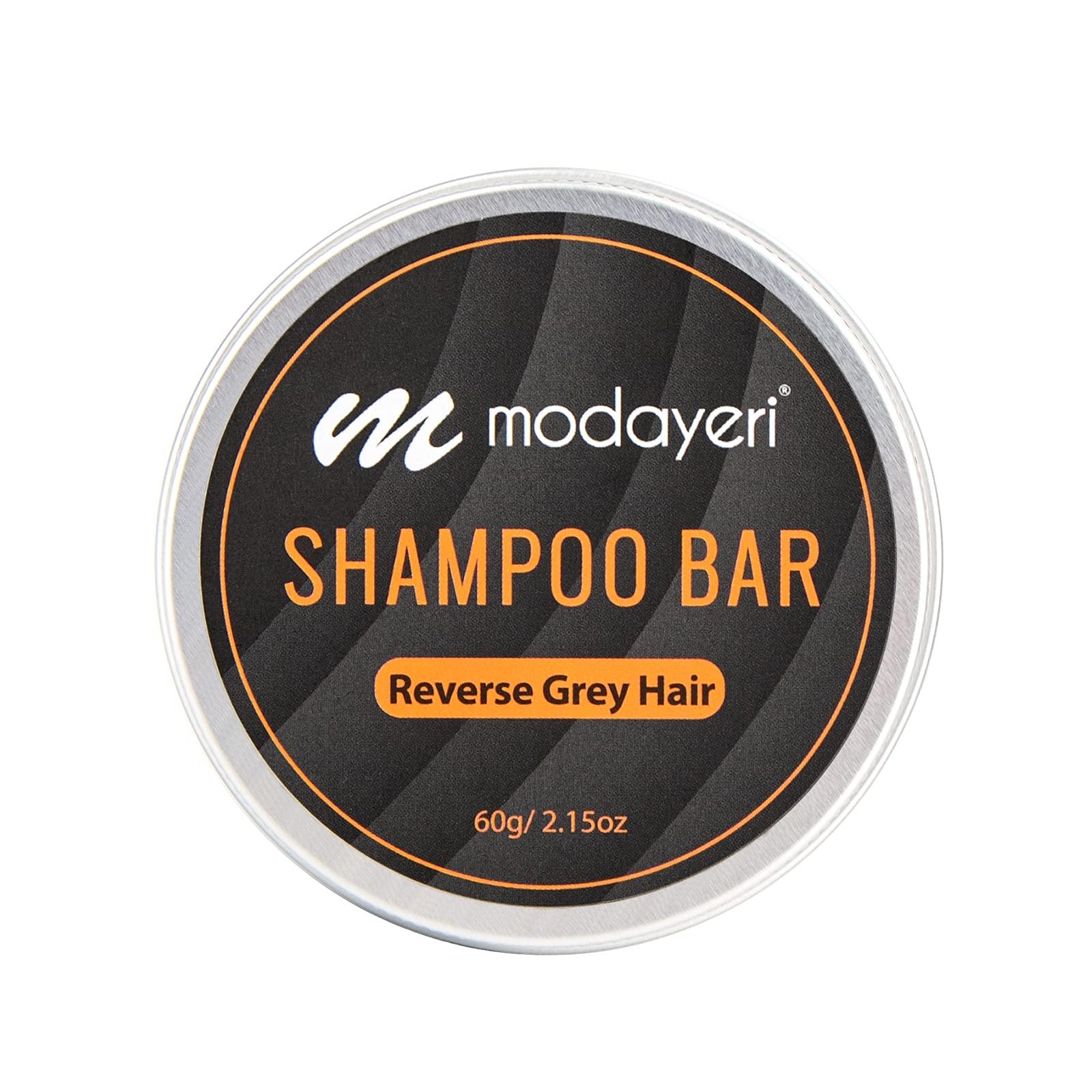 modayeri al??veri?te yeni moda Reverse Grey Hair Shampoo Bar - Moisturizer, Extra Strength Refreshing Scalp , Gray Hair Coverage, Darkening, Natural Solid Shampoo, for Women and Men, Restore Shiny Hair, Paraben Free, 2.15 Oz