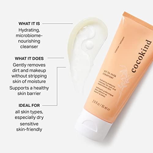 Cocokind Cocokind Oil to Milk Face Wash, Based Cleanser and Makeup Remover - Cleansing, Cleansing Milk and Cream Cleanser for Face, 3 Pack