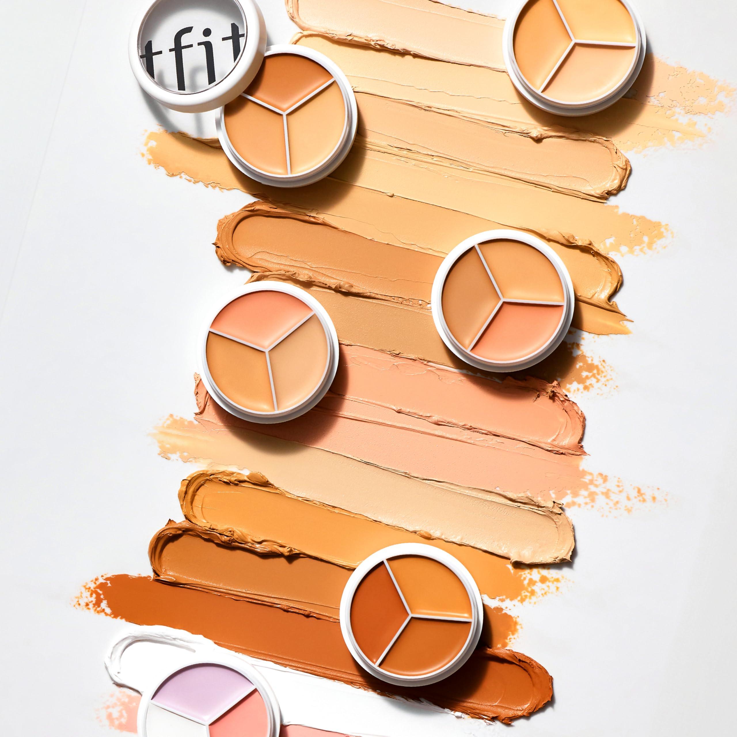 TFIT TFIT Multi-Use Pot Concealer - Triple Palette | High-Pigmented, Full Coverage & Crease-Proof | Korean Concealer for Dark Circles, Redness & Blemishes (03 Cool, 0.52 Oz)