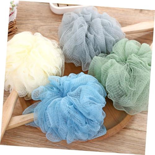 IWOWHERO 3pcs Bath Scrubber Sponge Long Handle Brushes Shower Puff Exfoliating Loufa Mesh Pouf Shower IWOWHERO