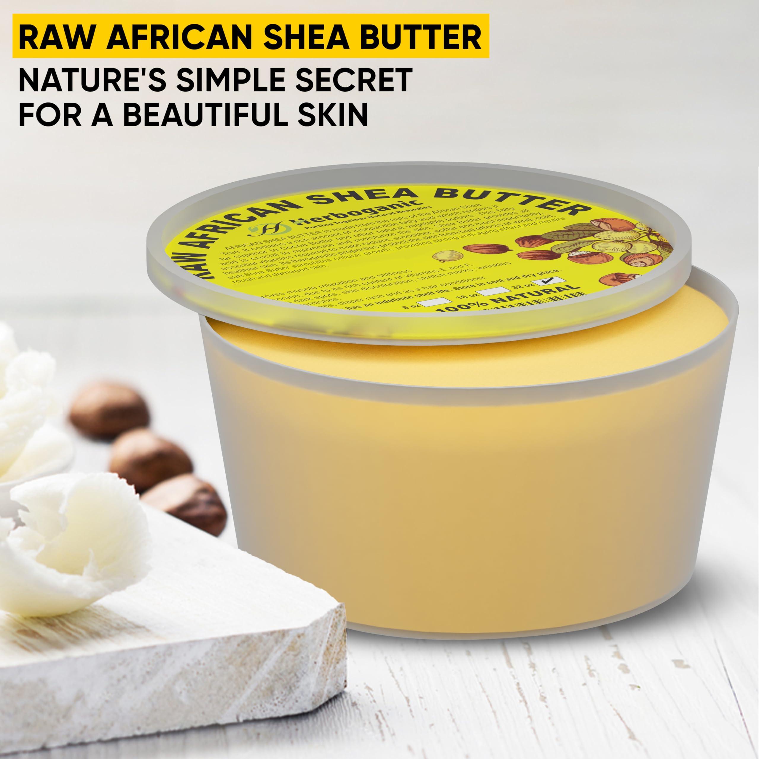 HERBOGANIC HERBOGANIC Pure Raw African Yellow Shea Butter Parent (32)