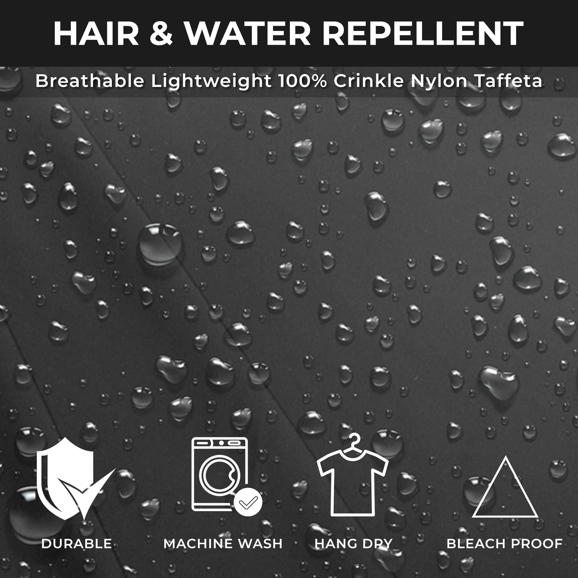 CHARLENE Anna Jacket Short-Sleeve Uniform for Stylist Barber Groomer Nail Tech Skin Care Makeup Artist Smocks (XS, BLACK)