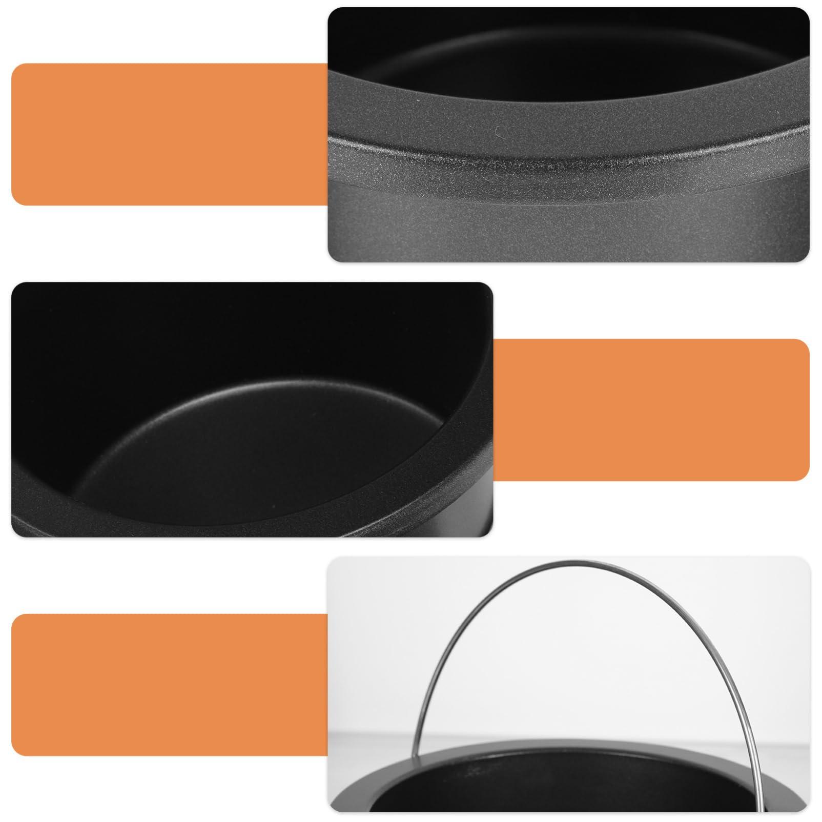 BIUDECO BIUDECO 2 Pcs Wax Melting Machine Inner Pot Hair Removal Wax Warmer Pot Wax Melting Bowl Wax Warmer Replacement Pot Sealing Wax Melting Pot Wax Warmer Inner Pot Wax Melt Pot Aluminum Black