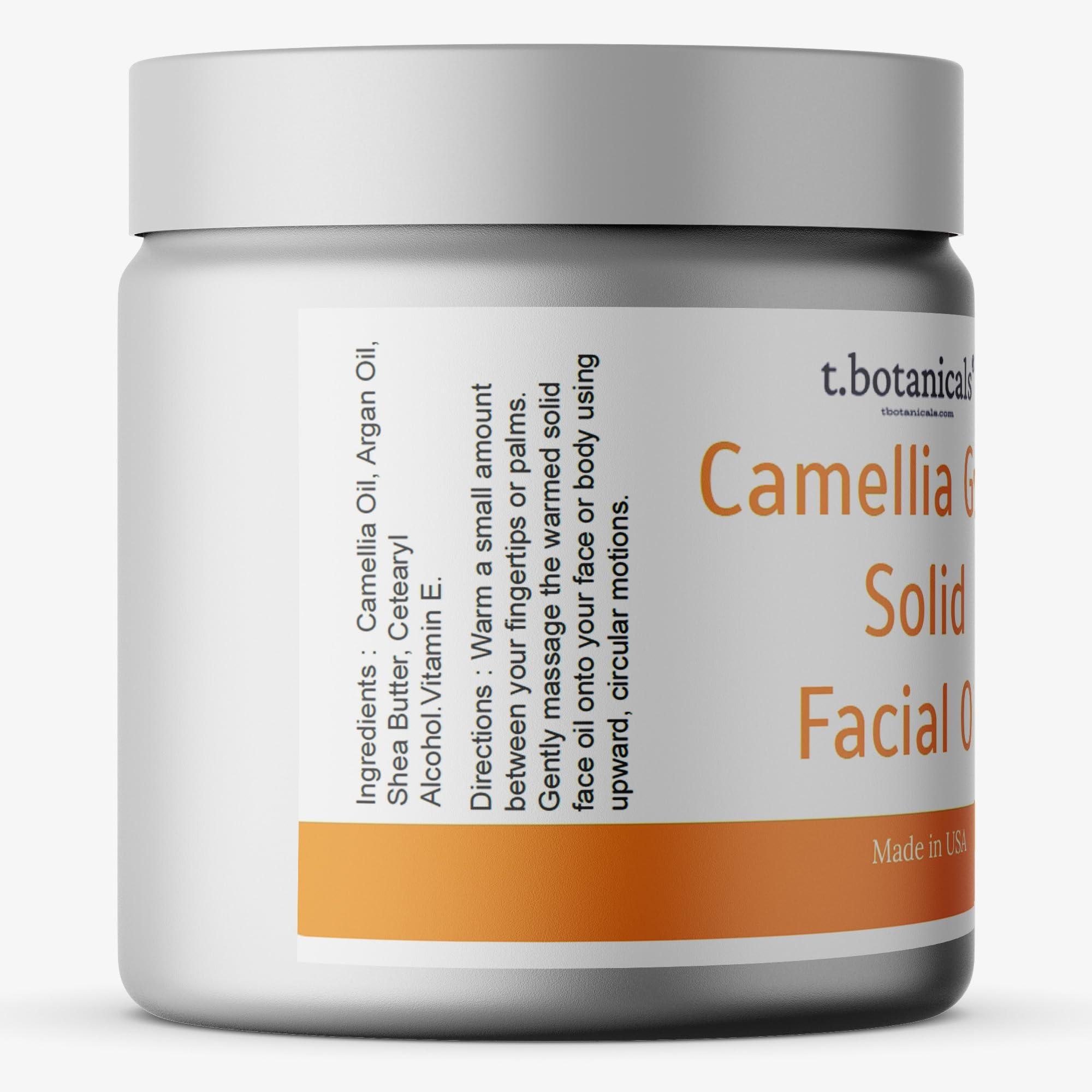 t.botanicals t.botanicals Camellia Solid Face Oil Hydrating Moisturizer Balm Gold Beauty Serum